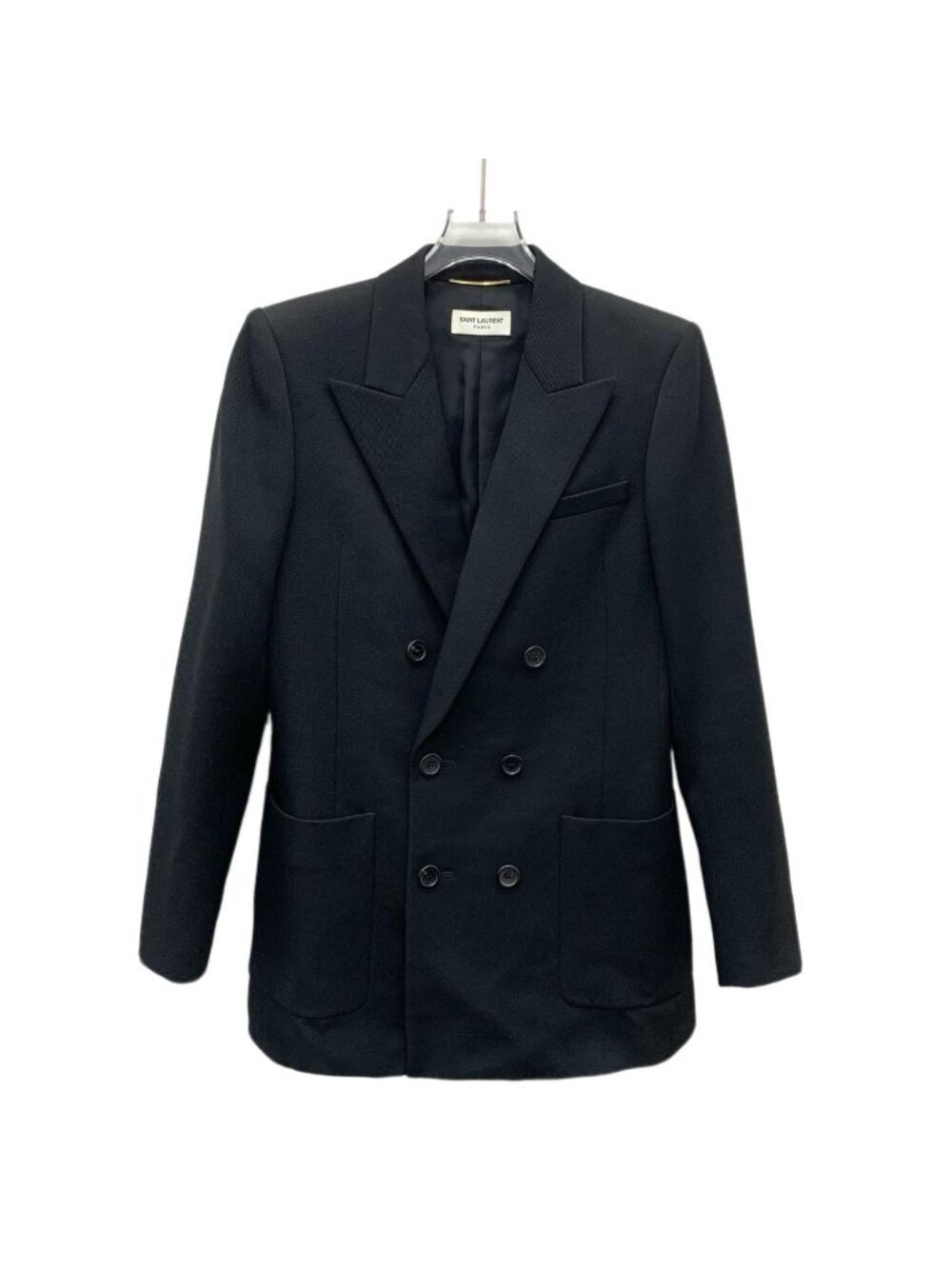 Saint Laurent Black Wool Double-Breasted Blazer